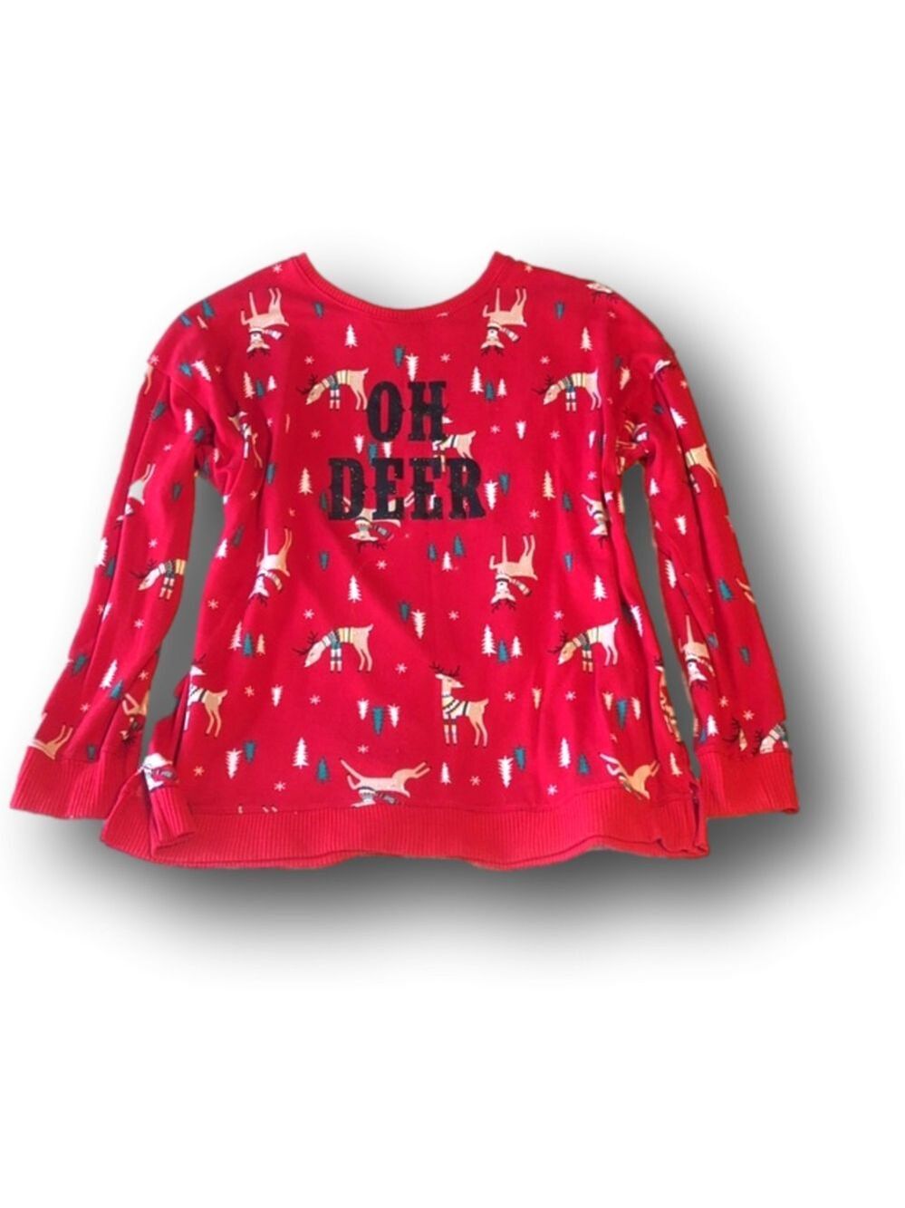 Holiday Christmas knit reindeer top